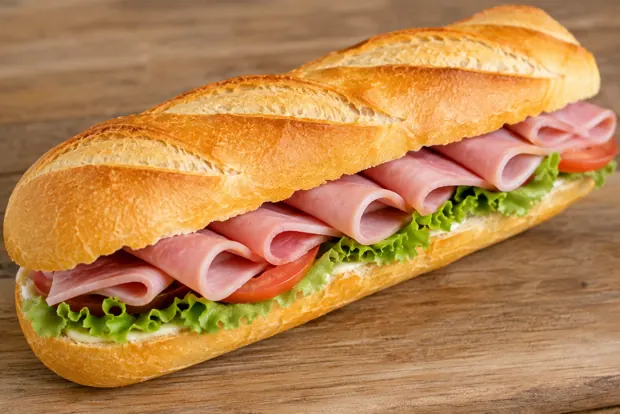Baguette de Jamon — Café con Ángel